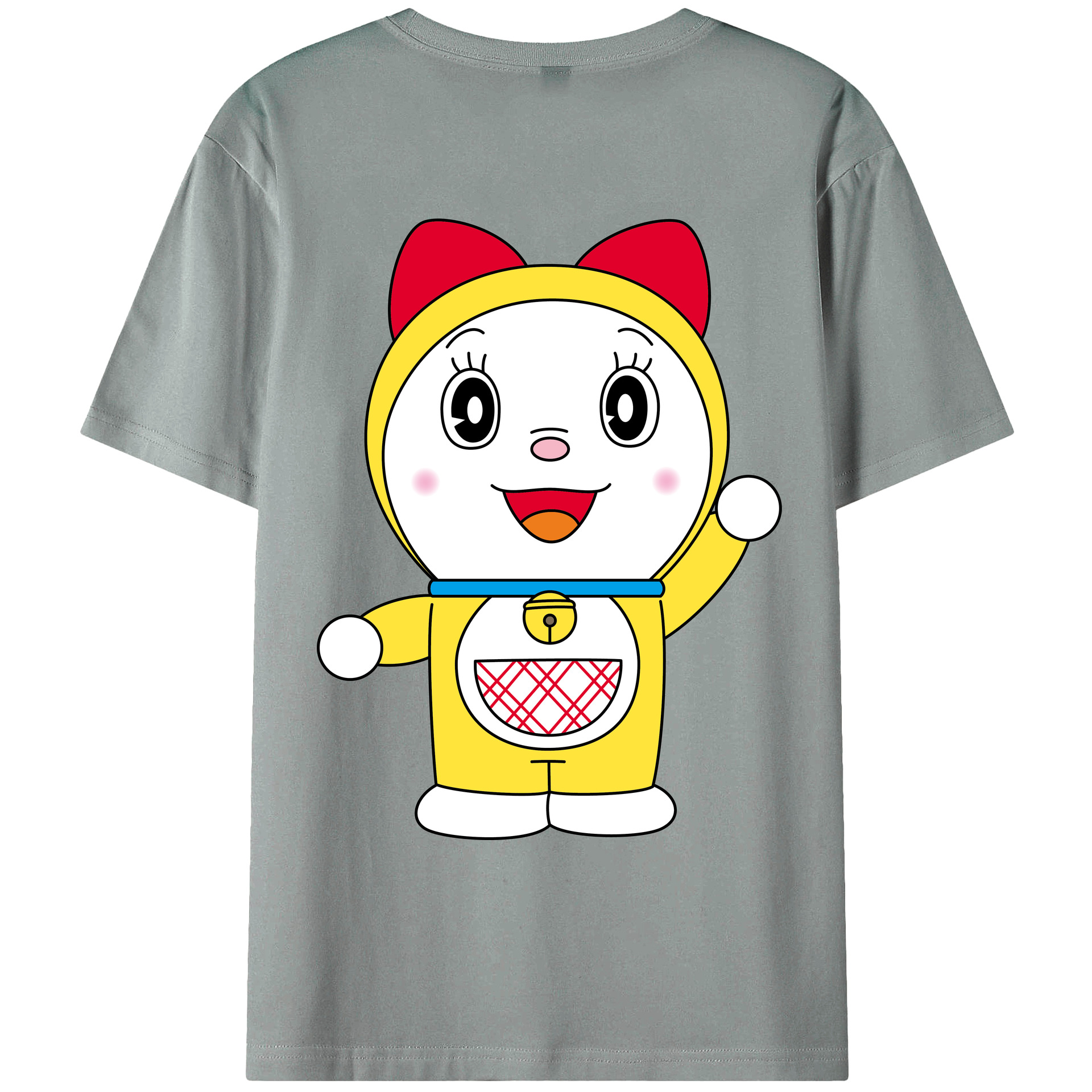 （画像用） ドラえもん ドラミ Doraemon Dorami 綿100％ メンズ半袖Tシャツ（バックプリント） 通気性